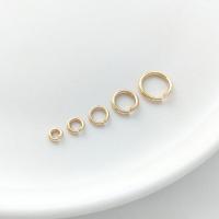 Messing geöffnete Sprung -Ring-, 14 K vergoldet, DIY & verschiedene Größen vorhanden, goldfarben, 20PCs/Tasche, verkauft von Tasche
