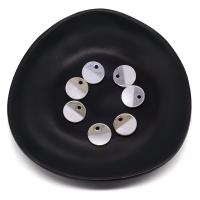 Shell Pendants Freshwater Shell Flat Round plated DIY mixed colors 15mm Sold By PC