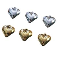Acrylic Pendants Heart plated cute & DIY Sold By PC