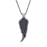 Titanium Steel Pendants Wing Shape silver color plated fashion jewelry & DIY Approx 1.9mm Sold By PC