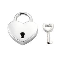 Zink Alloy Key Hängen, Lås och nyckel, 2 stycken & mode smycken & polerad & DIY & Unisex, ursprungliga färgen, Säljs av Ställ