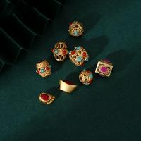Brass távtartó gyöngyök, Sárgaréz, -val Gyanta, DIY & különböző stílusokat a választás, 6-12mm, Által értékesített PC