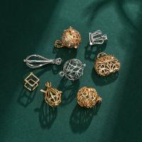 Bolas de jóias de latão, cobre, banhado, DIY & Vario tipos a sua escolha & vazio, 9.5-29mm, Buraco:Aprox 3.5mm, vendido por PC