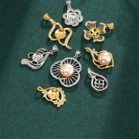 Brass Pendant Findings plated DIY & with rhinestone 11.7-24.5mm Sold By PC