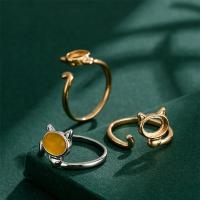 Brass Ring Bezel Base, Ορείχαλκος, Γάτα, επιχρυσωμένο, DIY & διαφορετικό μέγεθος για την επιλογή, περισσότερα χρώματα για την επιλογή, Τρύπα:Περίπου 3mm, Sold Με PC