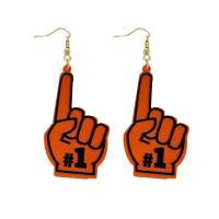 Acrylic Jewelry Earring Hand fashion jewelry & for woman orange Sold By Pair