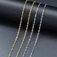 Stainless Steel Necklace Chain, plated, wave chain & DIY & different size for choice, more colors for choice, 10PCs/Bag, Sold By Bag