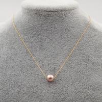 Přírodní Sladkovodní Pearl náhrdelník, Titanium ocel, s Sladkovodní Pearl, s 6cm extender řetězce, módní šperky & různé velikosti pro výběr & různé styly pro výběr & pro ženy, dvě různé barevné, Délka 40 cm, Prodáno By PC