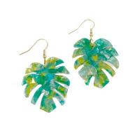 Earring Jewelry Acetate Leaf fashion jewelry & for woman Sold By Pair