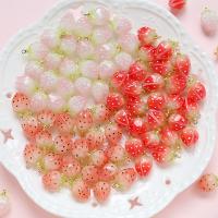 Resin Pendant Strawberry DIY & enamel Sold By PC