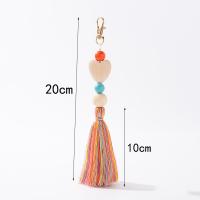 Wood Bag Pendant with Cotton Thread multifunctional 200mm Sold By PC