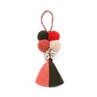 Polyester Key Clasp with Cotton Thread & Shell Bohemian style 340mm Sold By PC