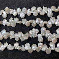 Přírodní sladkovodní perly perlí, Sladkovodní Pearl, DIY, bílý, 9-10mm, Prodáno za Cca 38 cm Strand