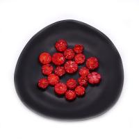 Coral Beads Flower Carved DIY red 13mm Sold By PC