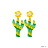 Earring Jewelry Seedbead Opuntia Stricta fashion jewelry & for woman mixed colors Sold By Pair