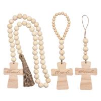 Hemu Beads Hanging Ornaments with Linen handmade for home and office Sold By PC