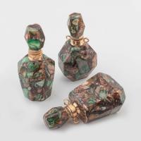Dojem Jasper Přívěsek na lahvičku parfému, s Mosaz, Láhev, barva pozlacený, DIY & různé velikosti pro výběr, smíšené barvy, Prodáno By PC
