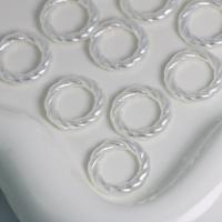 Acrylique Anneau de liaison, beignet, DIY, blanc, 22mm, Environ 360PC/sac, Vendu par sac