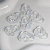 Acrylic Pendants Heart DIY & hollow clear Approx Sold By Bag