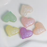 Στερεά Χάντρες Χρώμα Ακρυλικό, Καρδιά, DIY & luminated, περισσότερα χρώματα για την επιλογή, 25x29mm, Περίπου 117PCs/τσάντα, Sold Με τσάντα