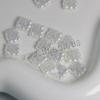 Opaque Acrylic Beads, Square, vintage & DIY, white, 10x3.50mm, Approx 2380PCs/Bag, Sold By Bag