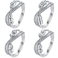 Messing ringen, silver plated, mode sieraden & verschillende stijlen voor de keuze & voor vrouw, nikkel, lood en cadmium vrij, 8.2mm, Verkocht door PC