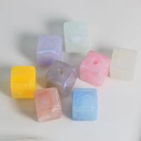 Miracle akryl perler, Square, du kan DIY, flere farver til valg, 13.80x13.60mm, Ca. 180pc'er/Bag, Solgt af Bag
