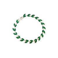 alliage de zinc bracelet, coeur, Placage, pour femme & avec strass, plus de couleurs à choisir, Longueur Environ 7.5 pouce, Vendu par PC