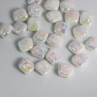 Perle acrylique, DIY, blanc, 14mm, Environ 100PC/sac, Vendu par sac