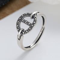 Sterling zilver ringen, 925 sterling zilver, mode sieraden & verschillende stijlen voor de keuze & voor vrouw & hol, nikkel, lood en cadmium vrij, Verkocht door PC