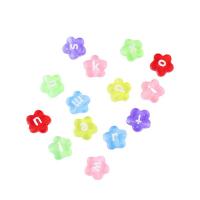 Transparente Acryl-Perlen, Acryl, Plum Blossom, DIY & Emaille, gemischte Farben, 4x11mm, ca. 1480PCs/Tasche, verkauft von Tasche