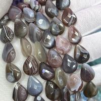 Natürliche Botswana Achat Perlen, Tropfen, DIY & facettierte, 12x16mm, verkauft per ca. 39 cm Strang