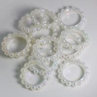 acrilico anello di congiunzione, Ciambella, DIY & luminoso, bianco, 43mm, Diametro interno:Appross. 29mm, Appross. 100PC/borsa, Venduto da borsa