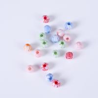 Plastic Kralen, Rose, DIY, gemengde kleuren, 8mm, Ca 2050pC's/Bag, Verkocht door Bag