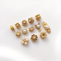 Brass távtartó gyöngyök, Sárgaréz, 14K aranyozott, divat ékszerek & különböző stílusokat a választás & a nő, aranysárga, Által értékesített PC