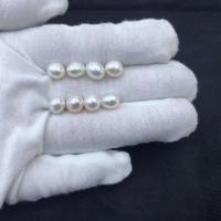 Cultured Round Freshwater Pearl Beads DIY & no hole white 7mm Sold By PC