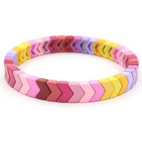 Zinc Alloy Bracelet plated fashion jewelry & Bohemian style & stoving varnish & for woman mixed colors nickel lead & cadmium free 8mm Inner Approx 55mm Sold By PC