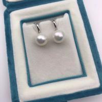 Freshwater Pearl Earrings Edison Pearl Round fashion jewelry & for woman white Sold By Pair