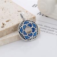 925 Sterling Silver Pendant 990 Sterling Silver Antique finish DIY & epoxy gel nickel lead & cadmium free 30mm Sold By PC