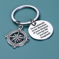 Stainless Steel Key Clasp 201 Stainless Steel Round polished Unisex nickel lead & cadmium free 30MM Sold By PC