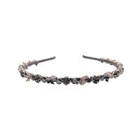 Zinc Alloy Hair Band with Crystal Korean style & for woman 150mm Sold By PC