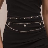 Body Chain Jewelry Zinc Alloy with leather cord plated fashion jewelry nickel lead & cadmium free Sold By PC