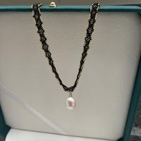 Přírodní Sladkovodní Pearl náhrdelník, s Mosaz, módní šperky & různé délky pro volbu & pro ženy, Prodáno By PC