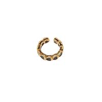 Messing Manchet Finger Ring, Hart, gold plated, verstelbaar & voor vrouw & met strass, meer kleuren voor de keuze, Maat:5.5, Verkocht door PC
