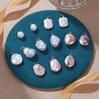 Freshwater Pearl Pendants with Brass Baroque DIY Sold By PC