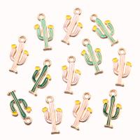 Zinc Alloy Pendants Opuntia Stricta KC gold color plated DIY & enamel nickel lead & cadmium free Approx Sold By Bag