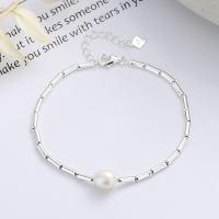 925 Sterling Silver Jewelry Sets, with Plastic Pearl, bright silver color plated, fashion jewelry & different styles for choice & for woman, nickel, lead & cadmium free, Sold By PC