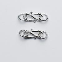 925 Sterling Silver Connectors plated DIY silver color Sold By PC