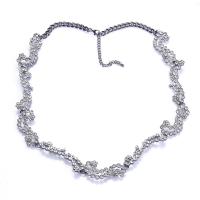 Zinc Alloy Waist Chain plated fashion jewelry & for woman & with rhinestone Length Approx 27.6 Inch Sold By PC