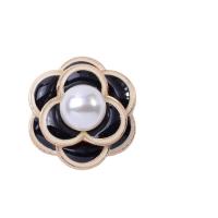 Jewelry Accessories Zinc Alloy with Plastic Pearl Flower KC gold color plated DIY & enamel Sold By PC
